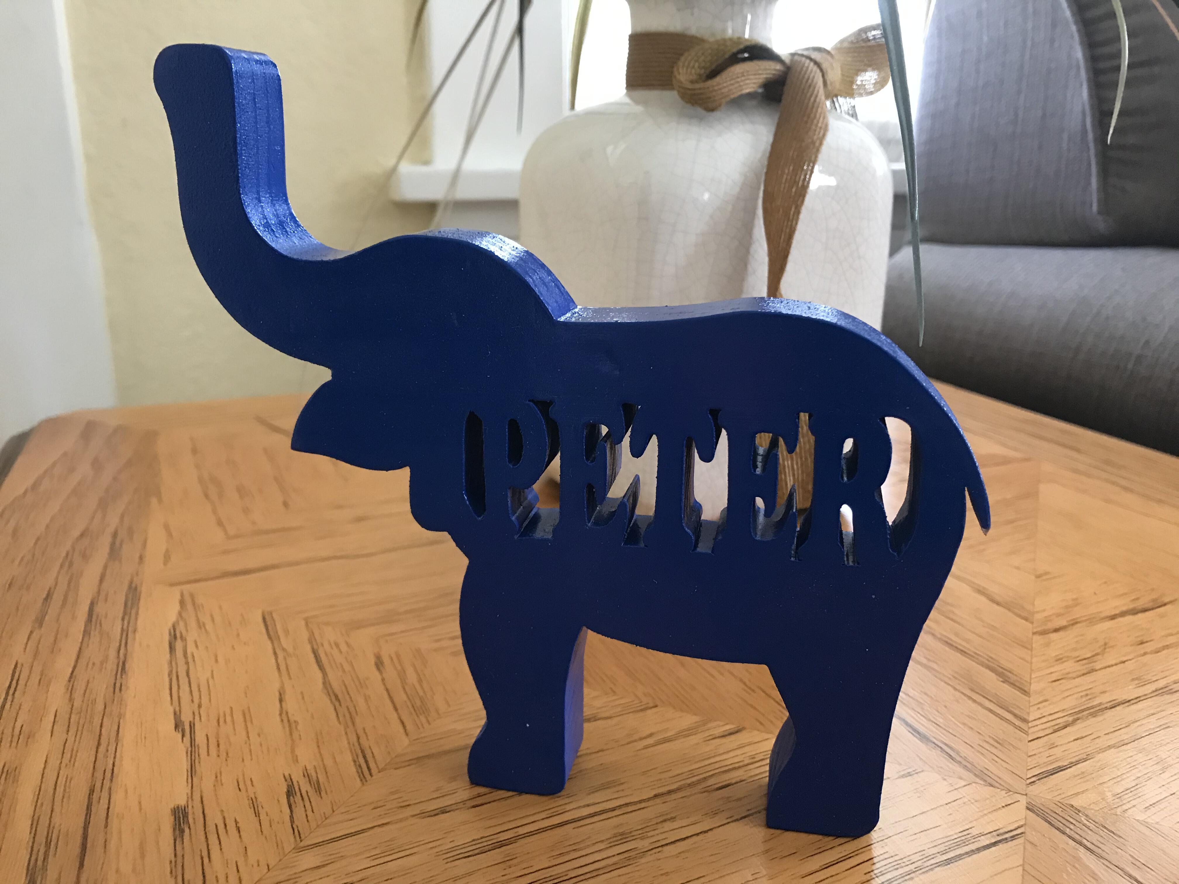 Personalised elephant
